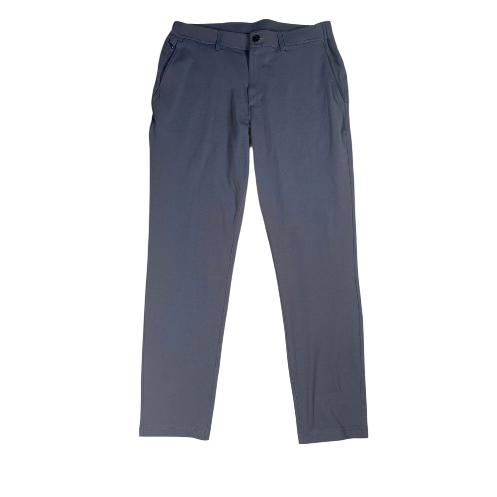 Public Rec Pants Mens 32x30 Fits 28" Inseam Blue Stretch Zip Pockets Golf Casual